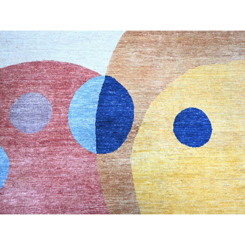 Tapis oriental coloré en laine noué à la main 10 pi x 13 pi 9 po multicolore 6D83F7441B3E43588135B43A8D769687