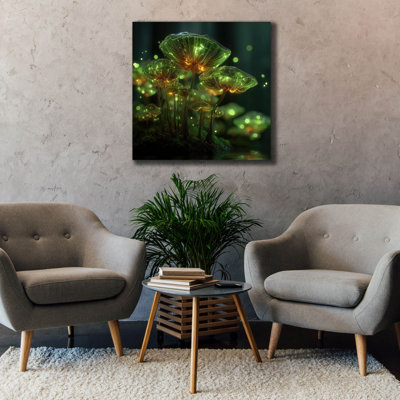  «Mystic Fungus» par Ann Klee, art mural sur toile, 37 po x 37 po