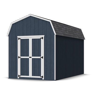 Value Gambrel Outdoor Wood Storage Barn with 6 ft. Sidewalls