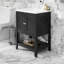 Lavabo de salle de bain moderne élégant en céramique 24 po avec tablette ouverte-114222498