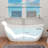 63" Freestanding Solid Surface Bathtub, Double Slipper Deep Soaking Tub with Pop-Up Drain & Overflow, CUPC Certified, Luxurious Design for Modern Bathrooms