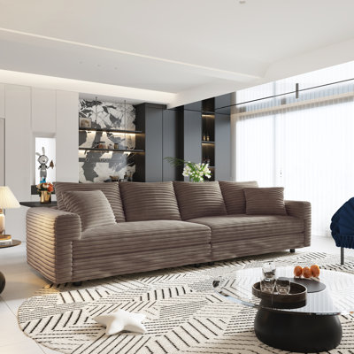 102.4 " Plush Corduroy 4-Seat Sofa by Orren Ellis