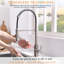 Robinet de cuisine sans contact, mains libres, noir-117581074