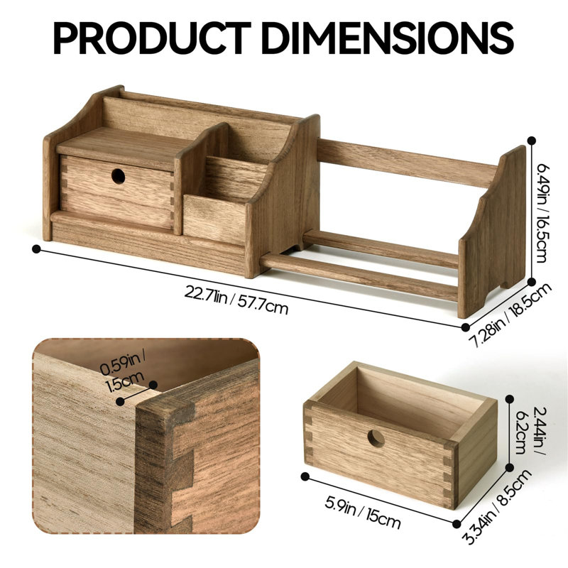 Manufactured Wood Desk Organiser