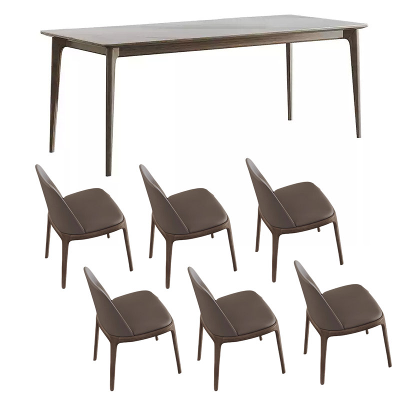 Table de salle à manger de style italien, H 29,53 po x L 78,74 po x l 35,43 po
