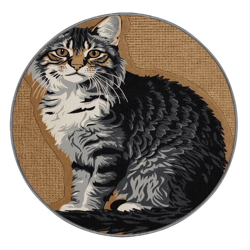  Tapis lavable German Rex Cats, Rond 8 pi