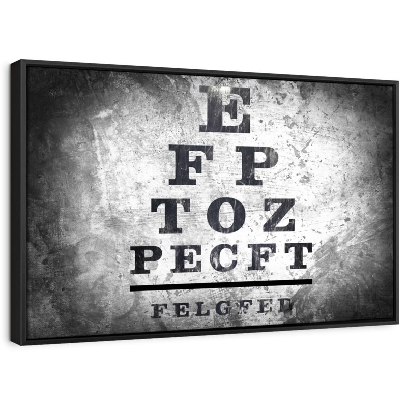 " Optometry Test Canvas Print ", 25" H x 37" W