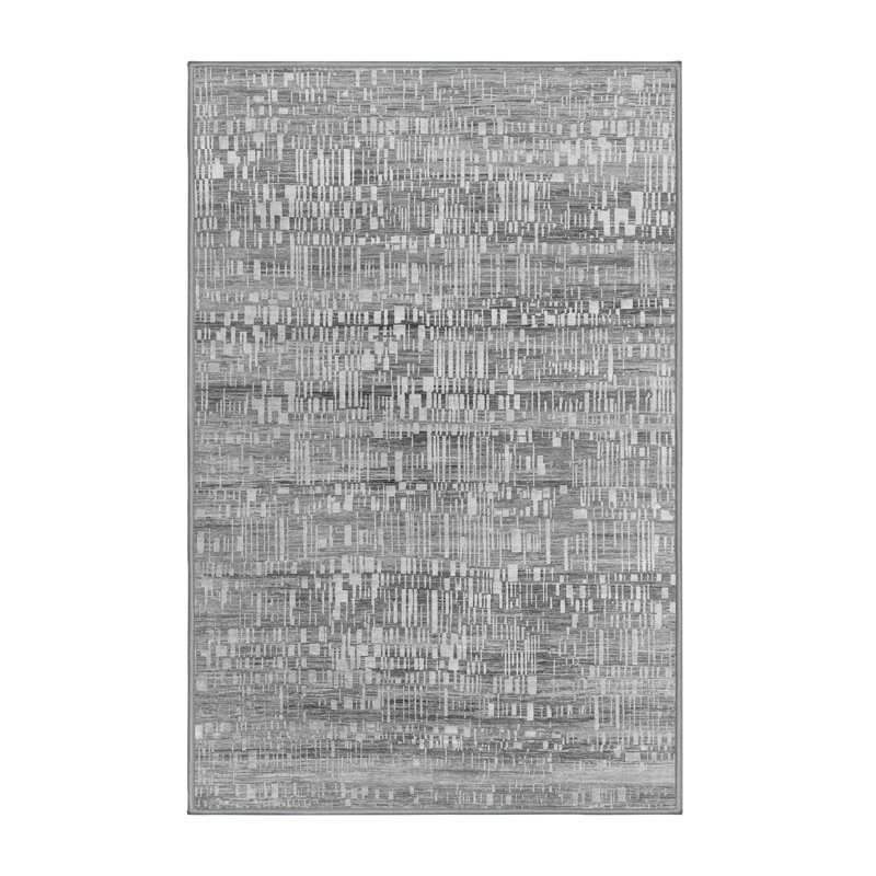 Tapis gris Mid-Century moderne 47, Rectangle 2 pi x 3 pi