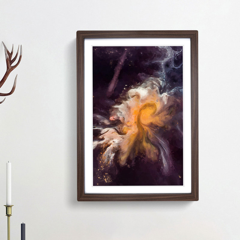 Universe in Abstract Vol.19 - Picture Frame Graphic Art Print, Walnut Framed, 87cm H x 62cm W x 2cm D