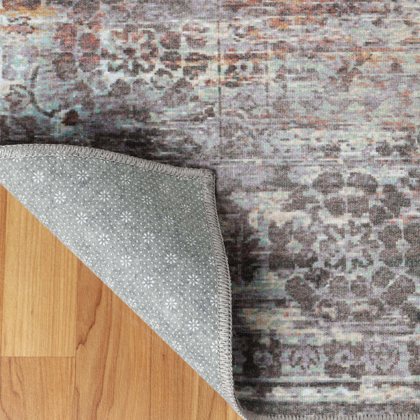 Williston Forge Distressed Diamond Lattice Indoor Rug | Wayfair