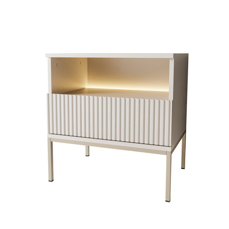 54cm W Manufactured Wood Bedside Table