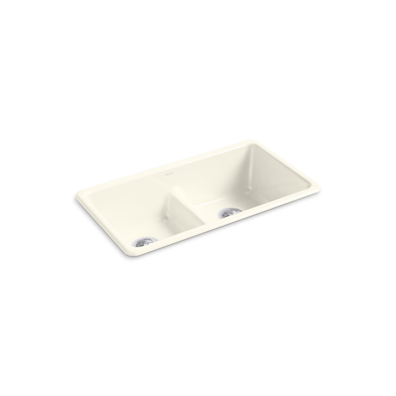 Évier de cuisine à double cuve en fer / sous plan Smart Divide de 33 po Iron / Tones