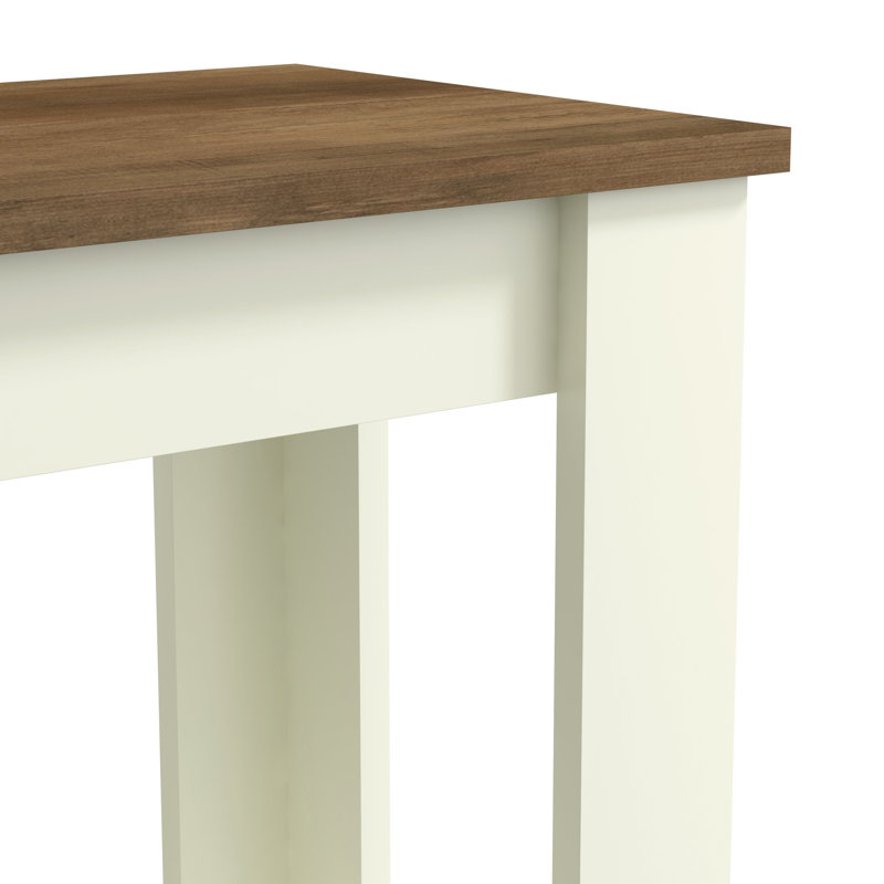 Korey Farmhouse Coordinated Living Room 3 Piece Furniture Set, Ivory, Knotty Oak