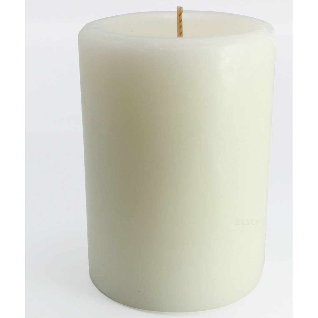 Elyon 4" White Unscented Wax Pillar Candles 40 Hour Burn Time Elyon Tableware