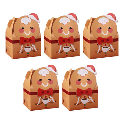 Christmas Cute Portable Gift Box with Wrapping Paper for Apples On Christmas Eve Folding Christmas Decorations Gifts