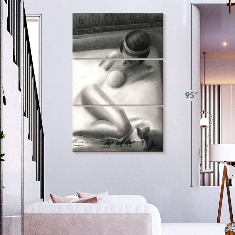 Leisha Bathing Cleopatra, 74" H x 48" W