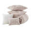 Ensemble de literie 5 pièces Elegant Pink, jacquard en polyester avec coussins décoratifs