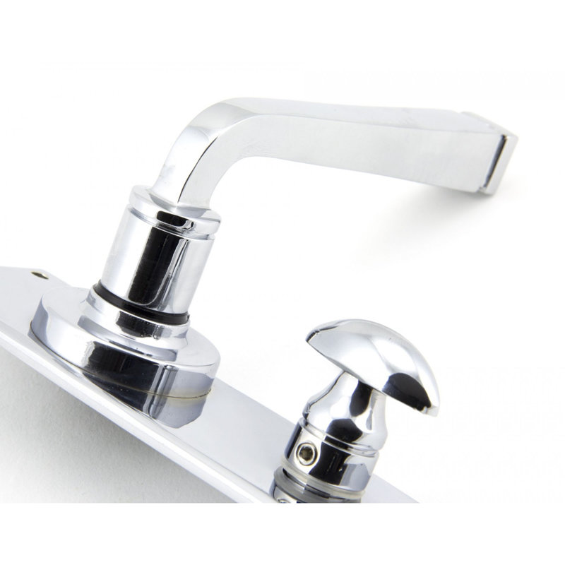 Avon Bathroom Door Handle Kit, Polished Chrome