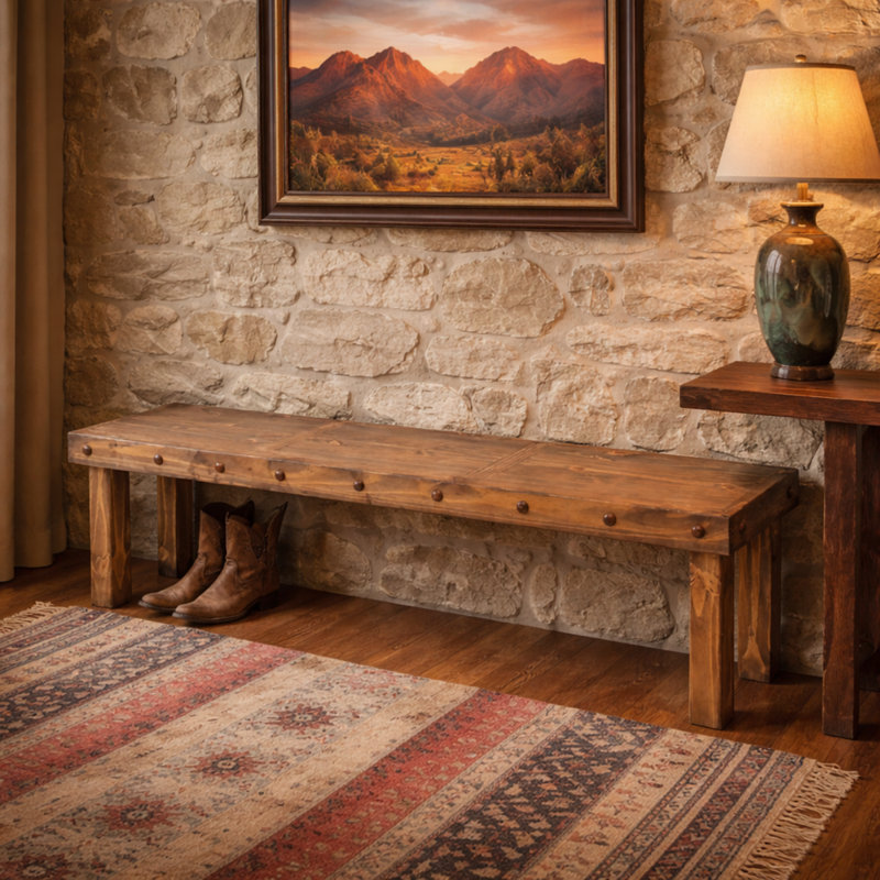 Classic Hand-Finished Wood Bench