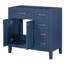 Meuble-lavabo 36 po sans lavabo, base d'armoire seulement, armoire de salle de bain avec tiroirs, structure solide et panneau de fibres à densité moyenne, bleu