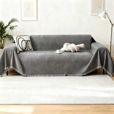 Chenille Box Cushion Sofa Slipcover