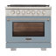 36 in. 5.2 cu. ft. Natural Gas Range and Convection Oven in Black with True Simmer Burners-640147740-640147741