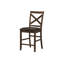 Chaise de salle à manger, hauteur de 44 po, ensemble de 2, latérales, rembourrée, hauteur de comptoir, salle à manger, similicuir de cuisine, transitionnel