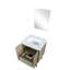 Rustique 24 po Meuble-lavabo large pour salle de bain avec comptoir en quartz blanc, 18 miroirs ovales à plateau de table, charnières à fermeture en douceur et tablettes intérieures avec espace de rangement réglable-1123294949
