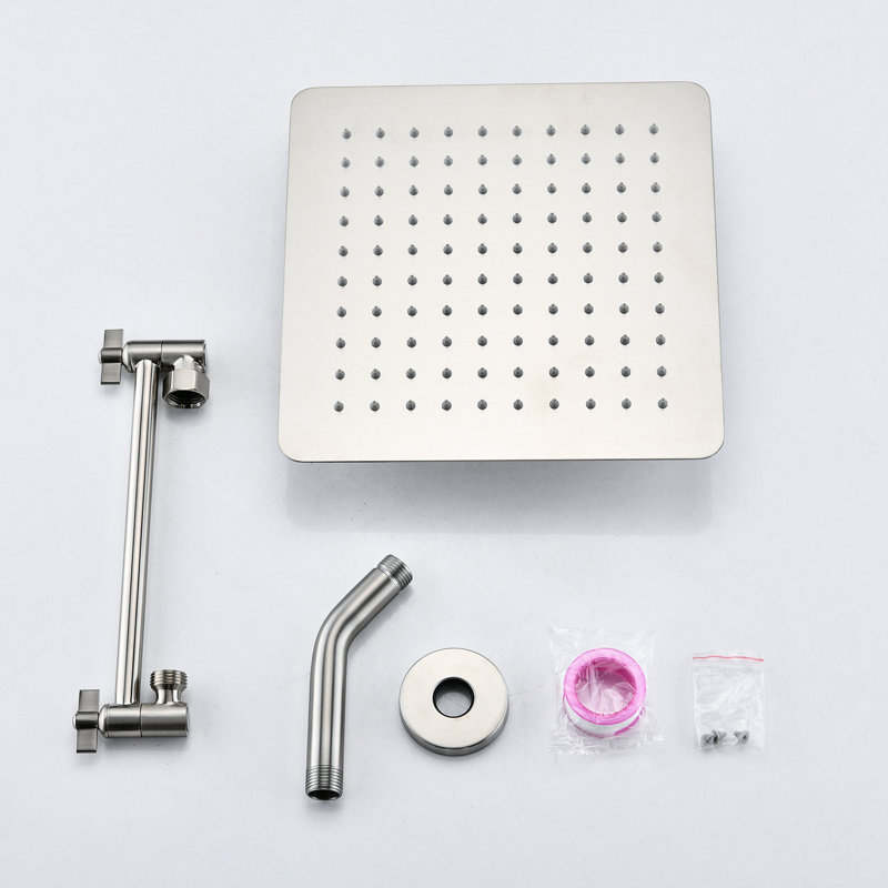 10" Square Shower Head In - Stainless Steel, Silent Operation Dependable Quality, Silver