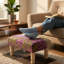 Aahaan 40cm Wide Rectangle No Pattern Footstool Ottoman-1245197166