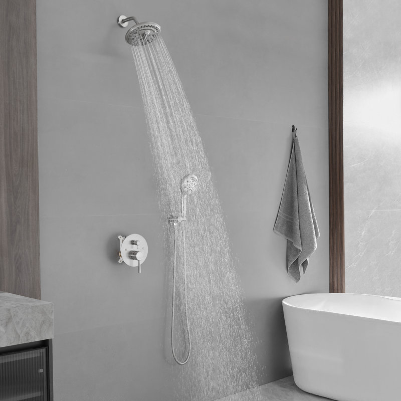 All-In-One Kit with Rough in-Valve, Brushed Nickel