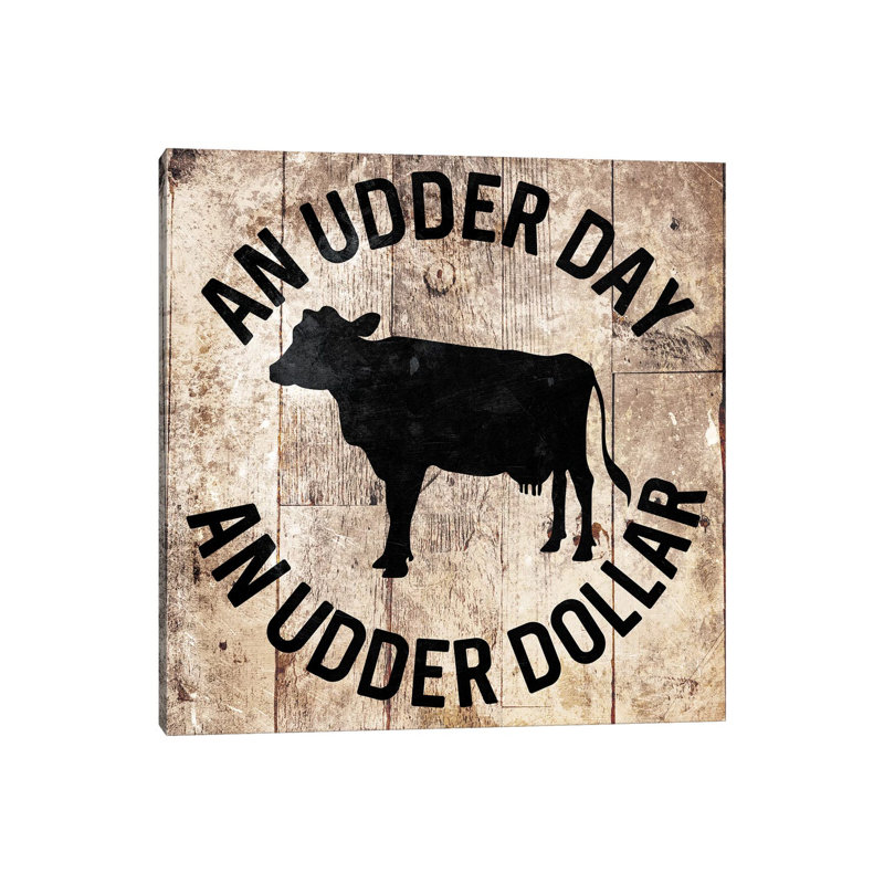 Udder Day by Milli Villa - Wrapped Canvas Gallery-Wrapped Canvas Giclée, 30.48 cm H x 30.48 cm W