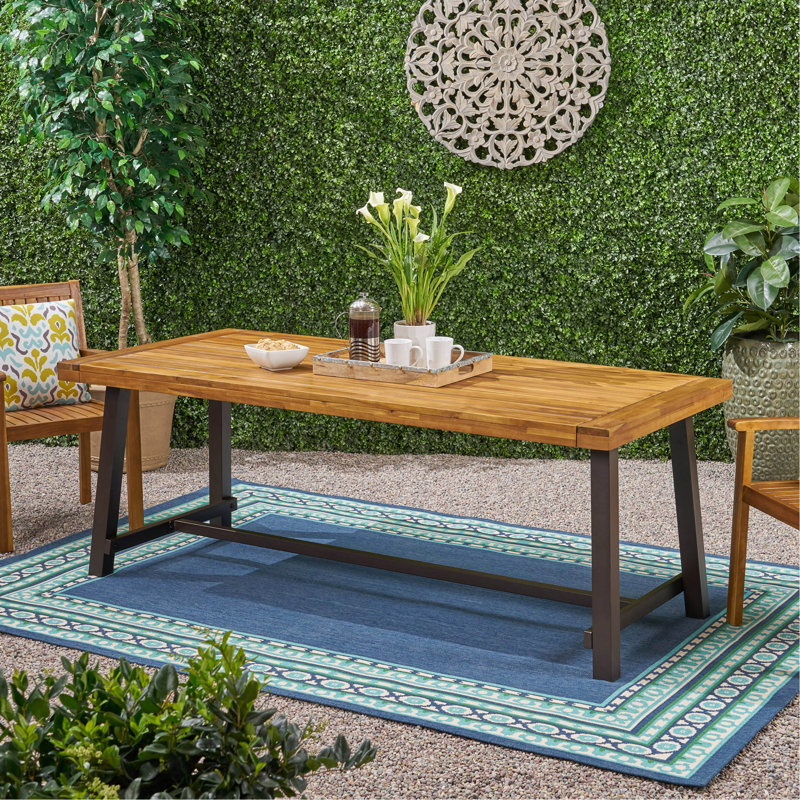 Table de salle à manger d'extérieur, Teck