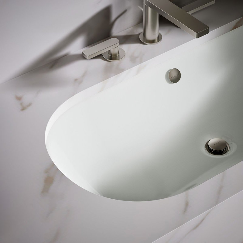 Iron Plains Metal Rectangle Dual Mount Bathroom Sink with Overflow, Dune