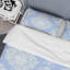 Damas bleu et blanc - ensemble de housse de couette abstrait - microfibre de polyester-58235839