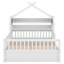 Lit plateforme House avec tablette de tête de lit et cadre de lit double en bois-323723725-323723722