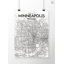 Minneapolis City Map - No Frame Print-1968526698