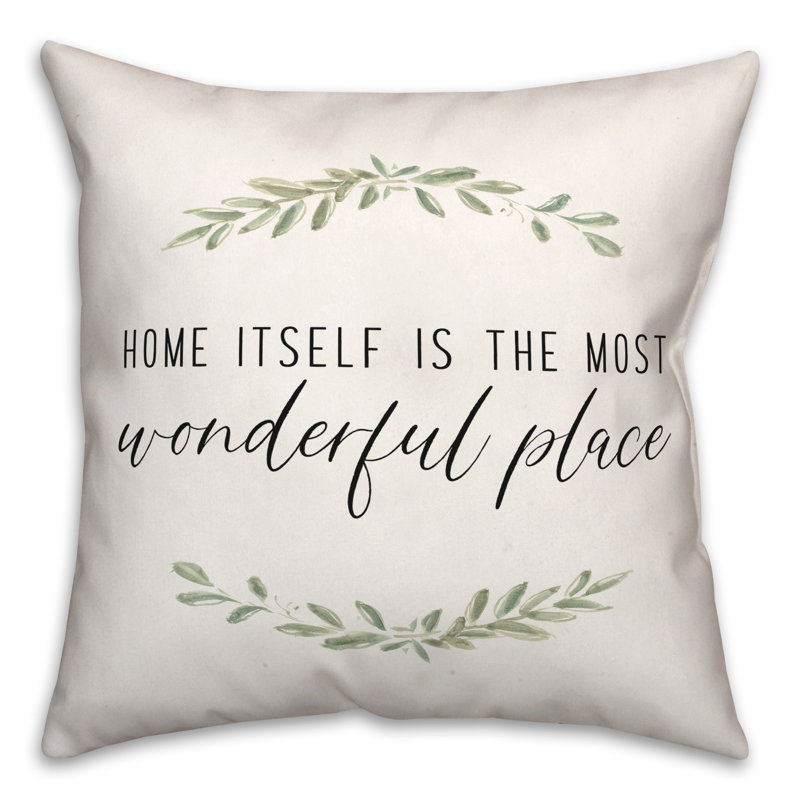 Coussin intérieur / extérieur Home Is Most Wonderful Place