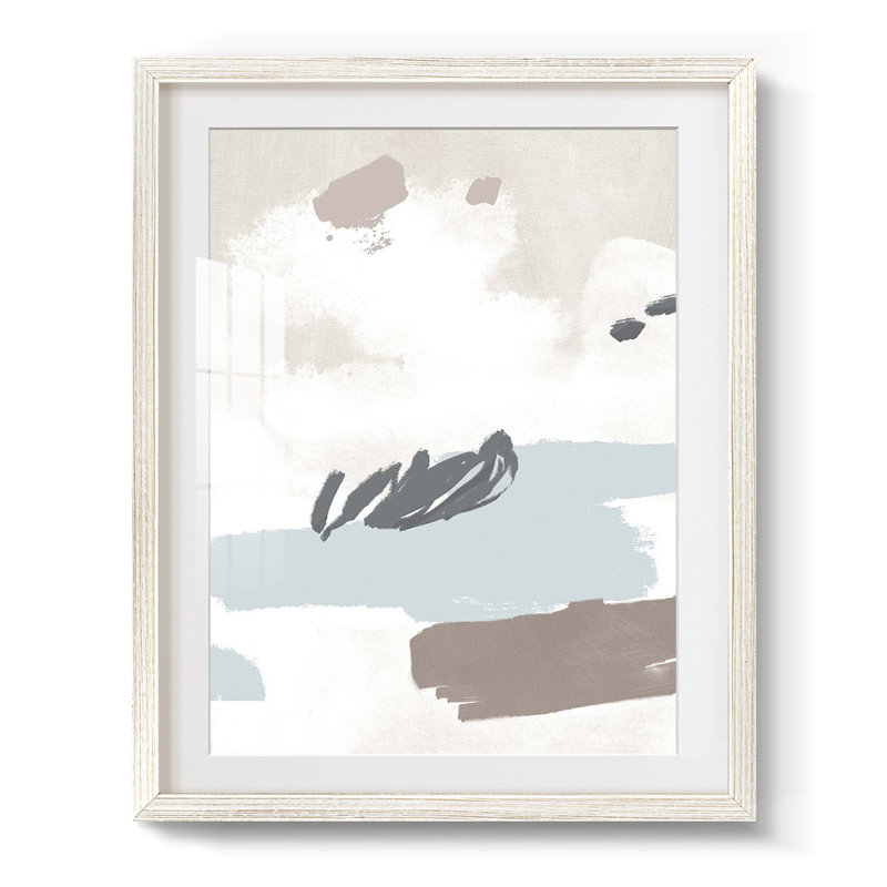 Neutral Wash II - Imprimé encadré, H 25,5 po x l 17,5 po, Blanc