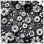Tapisserie murale BlackWhiteFloral - décoration murale florale