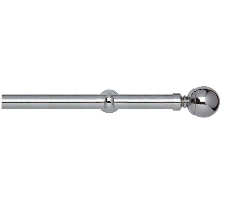 Zinc Alloy + Iron Single Curtain Pole, Spun Brass, 120cm W