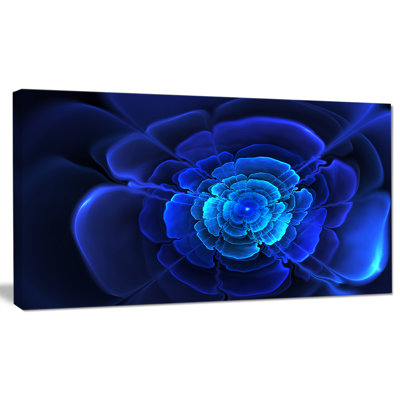 Impression sur toile tendue, "brillante blue floral" , impression sur toile tendue
