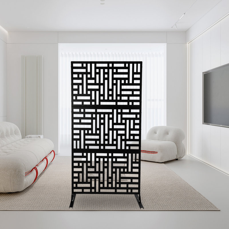 Free Standing Privacy Screen, Black