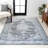 Elloise Bohemian Distressed Chenille Machine-Washable Dark Gray/Blue Rug-149113468