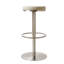 Alfonz Swivel Upholstered Adjustable Height Bar Stool with Stainless Steel Frame-265940576