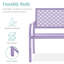 Banc de jardin intérieur / extérieur en acier avec dossier géométrique Rhanes-1498385601