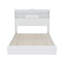 Grand lit rétro avec compartiments de rangement pour tête de lit et plateforme de chargement de style blanc-1265199707