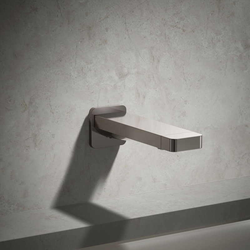 Parallel Wall Mounted Tub Spout Trim, Vibrant Titanium