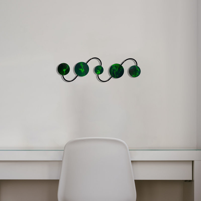 Meyerdirk Art Contemporary Steel Sidewave Wall Sculpture - Candy Green, Candy Green