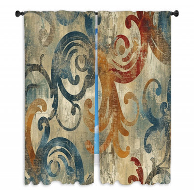 Paisley Room Darkening Curtain Pair